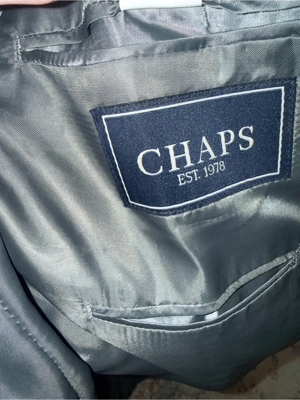 Classic Gray Men's Two-Button Blazer 48R Chaps A133